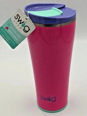 Swig Life Insulated Stainless Steel Tumbler Pink Colorblock NEW 32oz